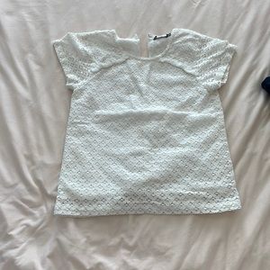Girls button up embroidery blouse